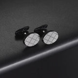 Copper Round Stripes Cufflinks Men's French Shirts Accessories