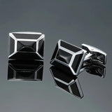 High Brass Square Enamel Cufflinks Men's French Cufflinks