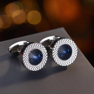 Men's Round Cufflinks Business Wedding Novelty Cuff Links