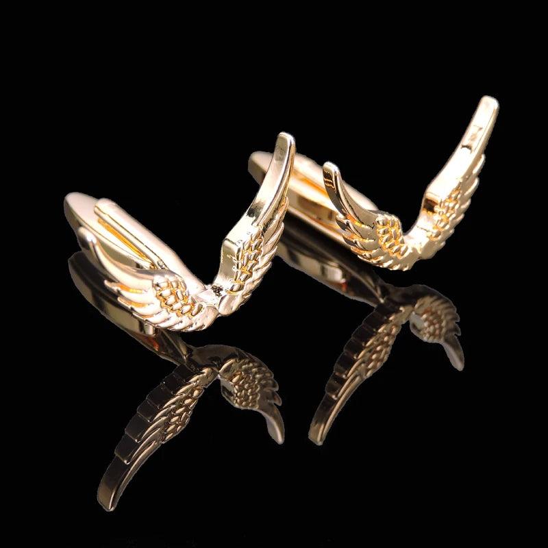 Golden Wing Cufflinks French Shirt Buttons