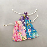 10pcs Deer Christmas Gift Bag Cotton Storage Jute Bags Drawstring Wedding Party