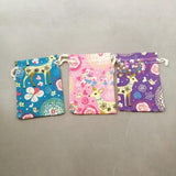 10pcs Deer Christmas Gift Bag Cotton Storage Jute Bags Drawstring Wedding Party