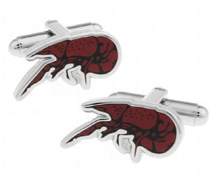 iGame Lobster Cuff Links Red Copper Novelty Seafood