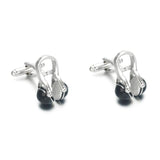 Enamel Gemelos Tuxedo Collar Stud Cufflink Set 6-PCS