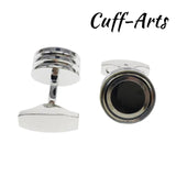 Round Glass Men's Cufflinks Vintage Gemelos Cuff Links C20069
