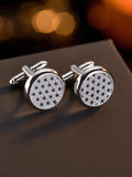 Vintage Flower Printed Cufflinks for Men