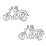 Silver Motorcycle Cufflinks French Shirt Cufflinks Mens Wedding Business Present