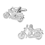 Silver Motorcycle Cufflinks French Shirt Cufflinks Mens Wedding Business Present