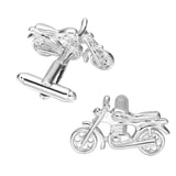 Silver Motorcycle Cufflinks French Shirt Cufflinks Mens Wedding Business Present