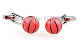 Red Basketball Sport Copper Cuff Links