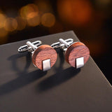 Wooden Cufflinks Men's French Shirt Wedding Business
