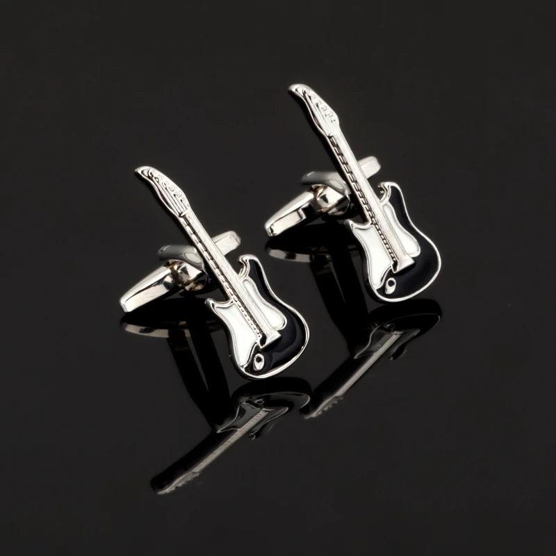 Hip-Hop Guitar Enamel Cufflinks for Men & Women