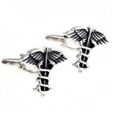 Enamel Fingerprint Cufflink Angel Wing Cuff Link
