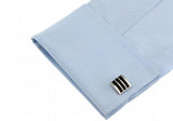 Square Colour Stripes Cuff Links for Men