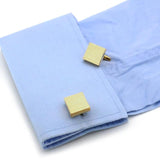 Men's Square Brass Wire Drawing Cufflinks