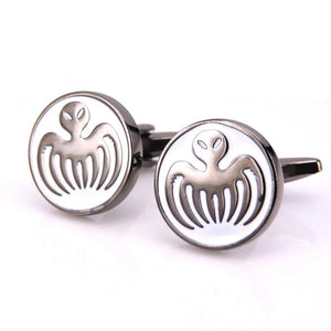 Enamel sea octopus cufflinks French shirt cuff links groom's wedding gift