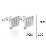 Classic Rectangular Cufflinks Copper Silver Men's Shirt Dress Gift
