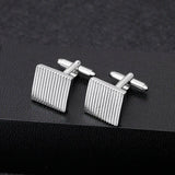 Classic Rectangular Cufflinks Copper Silver Men's Shirt Dress Gift