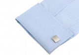Men's Silver Copper Square Cuff Links