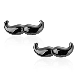 HYX Jewelry Round Gun Beard Cuff Buttons For Mens