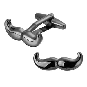 HYX Jewelry Round Gun Beard Cuff Buttons For Mens