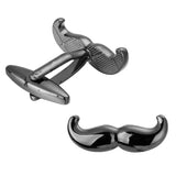 HYX Jewelry Round Gun Beard Cuff Buttons For Mens