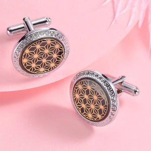 Pattern Shirt Cufflinks Men's Wedding Jewelry