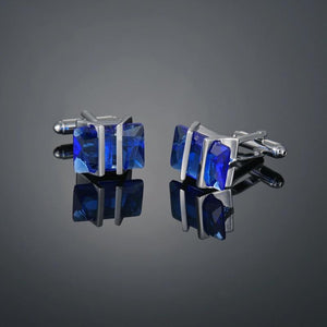 High Square Crystal Cufflinks Men's French Shirt Suit Business