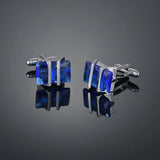 High Square Crystal Cufflinks Men's French Shirt Suit Business