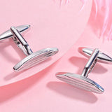 Stainless Copper Cufflinks Stripe Button Cuffs Men Formal Accessory