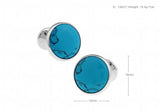 Round Natual Stone Copper Cufflinks Wholesale&retail