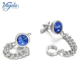 Crystal Cufflinks Top Wedding French Shirt Round Button