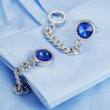 Crystal Cufflinks Top Wedding French Shirt Round Button