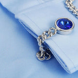 Crystal Cufflinks Top Wedding French Shirt Round Button