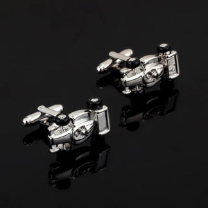 Racing Car Cufflinks Silver Copper Material Novelty Racing Car High for racer