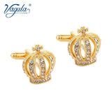 Men's Gold-Color Plated Crown Cufflinks 329