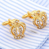 Men's Gold-Color Plated Crown Cufflinks 329
