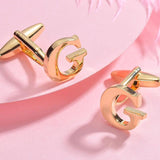 Vintage French Cufflinks for Mens Shirt Letter Cuff Links