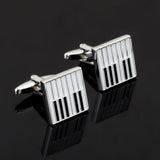 Enamel Music Piano Cufflinks for Men's Shirt Buttons
