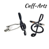 Musical Note Tie Clip Cuff Links Men Jewelry C10027