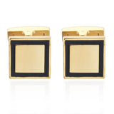 Golden Square Cufflinks for Men's French Shirt