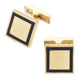 Golden Square Cufflinks for Men's French Shirt