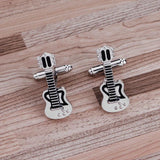 Zhijia Guitar Cufflinks For Mens French Shirt Cuff Links Party Club