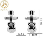 Zhijia Guitar Cufflinks For Mens French Shirt Cuff Links Party Club