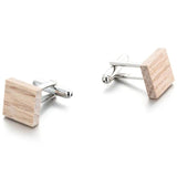 Wood Cufflink Suit Cuff links Brass Gemelos Men Jewelry