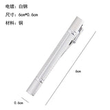Silver Copper Alloy Men's Tie Clip Business Accessory