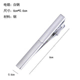 Silver Copper Alloy Men's Tie Clip Business Accessory