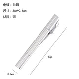 Silver Copper Alloy Men's Tie Clip Business Accessory