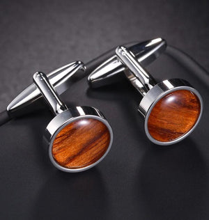 Copper Enamel Retro Pattern Cufflinks Wedding Jewelry