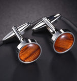 Copper Enamel Retro Pattern Cufflinks Wedding Jewelry